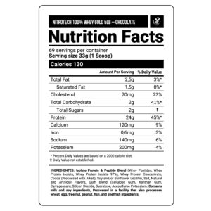 NITROTECH 100% WHEY GOLD | 5 LB - Imagen 6