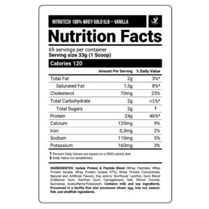 NITROTECH 100% WHEY GOLD | 5 LB - Imagen 7