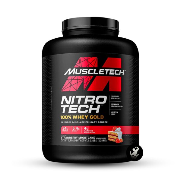 (5LB) Nitrotech 100% Whey Gold – Strawberry Shortcake