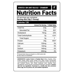 NITROTECH 100% WHEY GOLD | 5 LB - Imagen 5