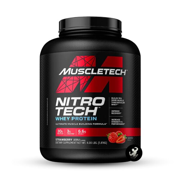 (4LB) Nitrotech Whey Protein – Strawberry