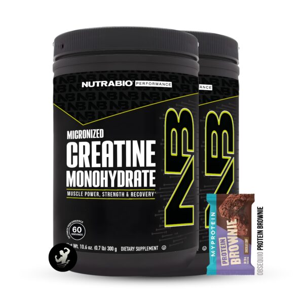 (300g) (x2) Creatine Monohydrate + Protein Brownie (Logo)