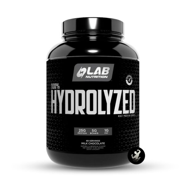 (5LB) 100% Hydrolyzed Whey Protein Isolate – Milk Chocolate (Logo)