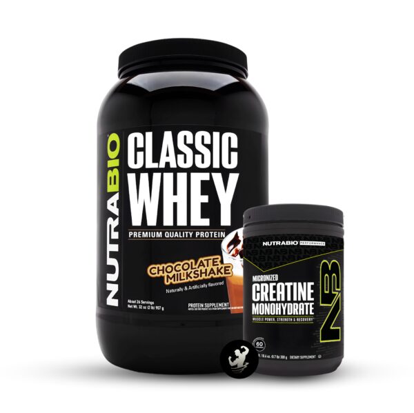 (x2) (Nutrabio) Classic Whey 2LB + Creatine Monohydrate 300gr (Logo)