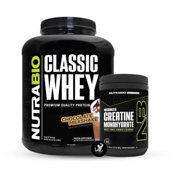 (x2) (Nutrabio) Classic Whey 5LB + Creatine Monohydrate 300gr (Logo)